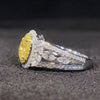 Wholesale Women's Copper Zircon Hollow Geometric Ring Jewelry
