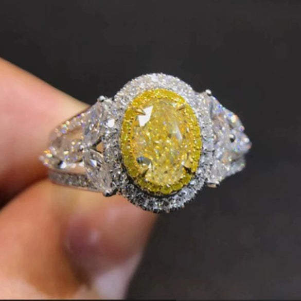 Wholesale Women's Copper Zircon Hollow Geometric Ring Jewelry