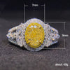 Wholesale Women's Copper Zircon Hollow Geometric Ring Jewelry