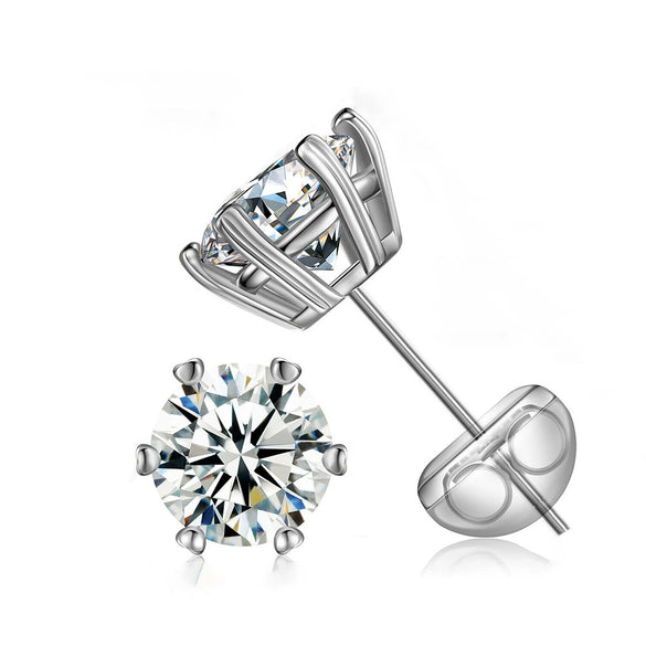 Wholesale Women's Copper Zircon Inlaid Geometric Earrings Fashion Jewelry