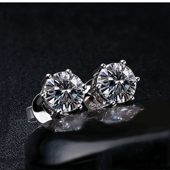 Wholesale Women's Copper Zircon Inlaid Geometric Earrings Fashion Jewelry