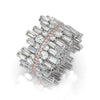 Wholesale Women's Copper Zircon Inlaid Geometric Irregular Full Circle Ring Jewelry