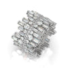 Wholesale Women's Copper Zircon Inlaid Geometric Irregular Full Circle Ring Jewelry