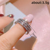 Wholesale Women's Copper Zircon Inlaid Geometric Pattern Ring