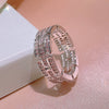 Wholesale Women's Copper Zircon Inlaid Geometric Pattern Ring