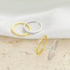 Wholesale Women's Copper Zircon Love Ring Set With Geometric And Heart Design