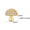 Wholesale Women's Copper Zircon Mushroom And Fruit Cherry Geometric Earrings