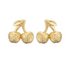 Wholesale Women's Copper Zircon Mushroom And Fruit Cherry Geometric Earrings