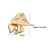 Wholesale Women's Copper Zircon Mushroom And Fruit Cherry Geometric Earrings