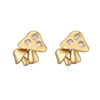 Wholesale Women's Copper Zircon Mushroom And Fruit Cherry Geometric Earrings