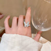 Wholesale Women's Copper Zircon Ring With Butterfly Animal Pattern And Electroplating Design