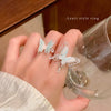 Wholesale Women's Copper Zircon Ring With Butterfly Animal Pattern And Electroplating Design