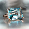 Wholesale Women's Copper Zircon Ring With Geometric Design