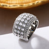 Wholesale Women's Copper Zircon Ring With Geometric Design