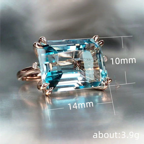 Wholesale Women's Copper Zircon Ring With Geometric Design