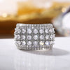 Wholesale Women's Copper Zircon Ring With Geometric Design