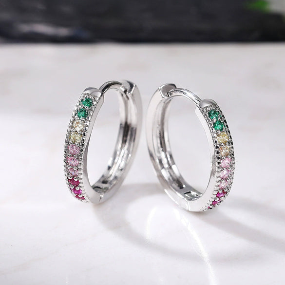 Wholesale Women's Copper Zircon Ushaped Earrings
