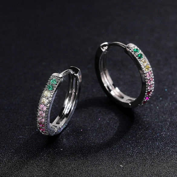 Wholesale Women's Copper Zircon Ushaped Earrings