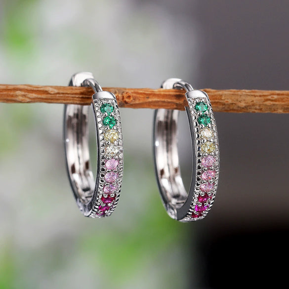 Wholesale Women's Copper Zircon Ushaped Earrings