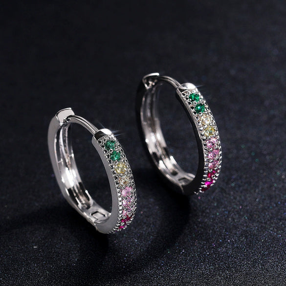 Wholesale Women's Copper Zircon Ushaped Earrings