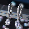 Wholesale Women's Copper Zircon Water Drop Pearshaped Geometric Earrings