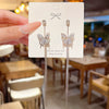 Wholesale Women's Copper Zirconia Butterfly Insect Style Niche Earrings