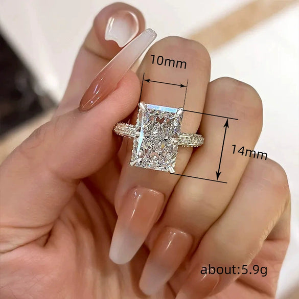Wholesale Women's Copper Zirconia Geometric Princess Style Ring
