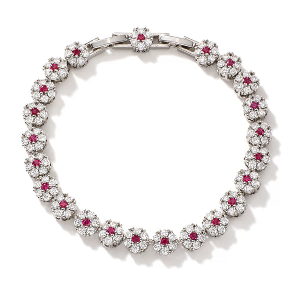 Wholesale Women's Copper Zirconia Geometric Style Bracelet