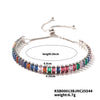 Wholesale Women's Copper Zirconium Multicolor Stone Full Diamond Bracelet With Glass Treatment And Fashion Temperament Design