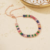 Wholesale Women's Copper Zirconium Multicolor Stone Full Diamond Bracelet With Glass Treatment And Fashion Temperament Design