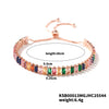 Wholesale Women's Copper Zirconium Multicolor Stone Full Diamond Bracelet With Glass Treatment And Fashion Temperament Design