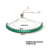 Wholesale Women's Copper Zirconium Multicolor Stone Full Diamond Bracelet With Glass Treatment And Fashion Temperament Design