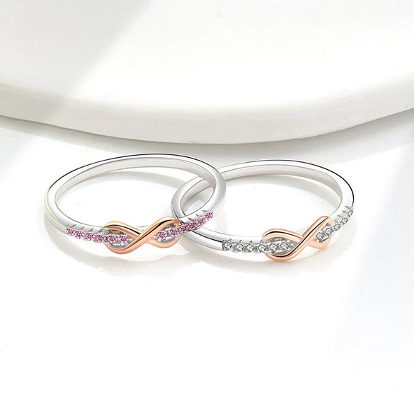 Wholesale Women's Copper Zirconium Ring Electroplated Versatile Style