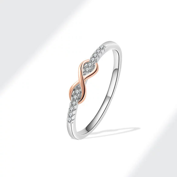 Wholesale Women's Copper Zirconium Ring Electroplated Versatile Style