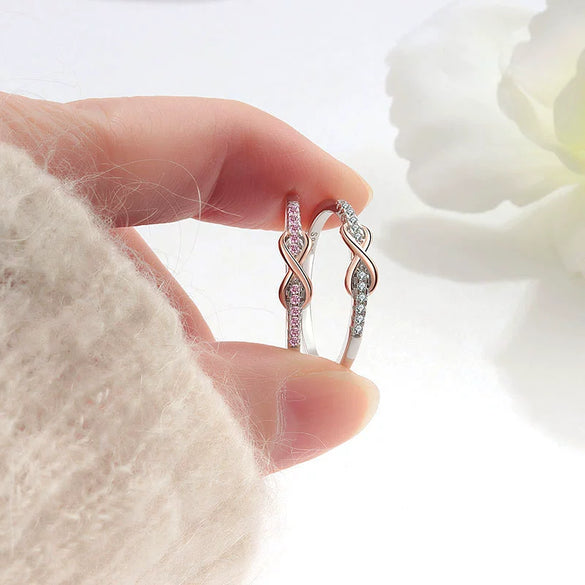 Wholesale Women's Copper Zirconium Ring Electroplated Versatile Style
