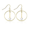 Wholesale Women's Cos Style Asymmetric Geometric Triangle And Circle Earrings In Alloy With Electroplating