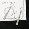 Wholesale Women's Cos Style Asymmetric Geometric Triangle And Circle Earrings In Alloy With Electroplating