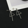 Wholesale Women's Cos Style Asymmetric Geometric Triangle And Circle Earrings In Alloy With Electroplating