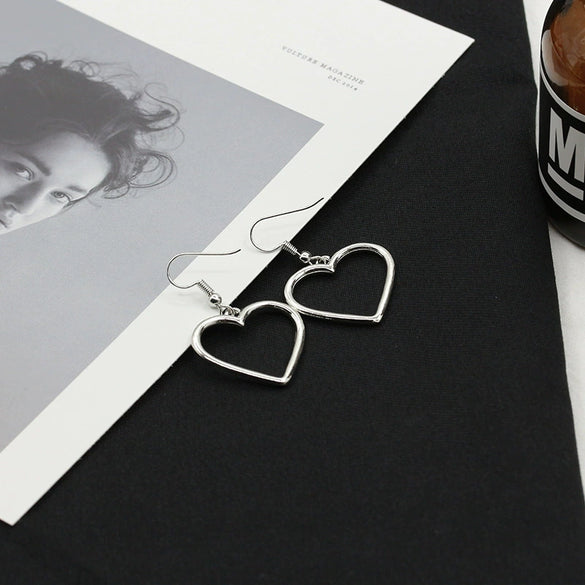 Wholesale Women's Cos Style Asymmetric Geometric Triangle And Circle Earrings In Alloy With Electroplating