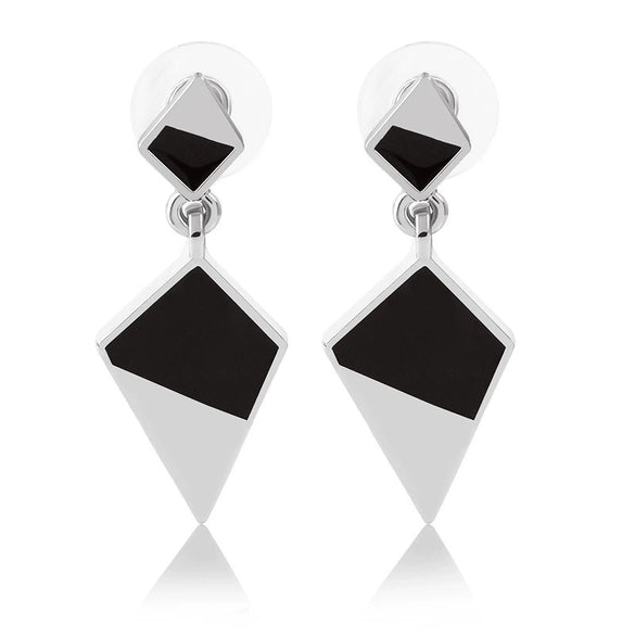 Wholesale Women's Cos Style Asymmetric Geometric Triangle And Circle Earrings In Alloy With Electroplating
