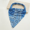 Wholesale Women's Cotton Geometric Artistic Headscarf Hair Belt Triangle Scarf