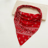 Wholesale Women's Cotton Geometric Artistic Headscarf Hair Belt Triangle Scarf