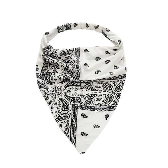 Wholesale Women's Cotton Geometric Artistic Headscarf Hair Belt Triangle Scarf