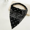 Wholesale Women's Cotton Geometric Artistic Headscarf Hair Belt Triangle Scarf