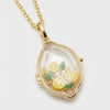Wholesale Women's Creamy Sweet Style Lemon Shaped Copper Electroplated Pendant Necklace With Regular Chain