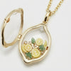 Wholesale Women's Creamy Sweet Style Lemon Shaped Copper Electroplated Pendant Necklace With Regular Chain