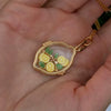 Wholesale Women's Creamy Sweet Style Lemon Shaped Copper Electroplated Pendant Necklace With Regular Chain