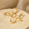 Wholesale Women's Creative Exquisite Line Spiral Geometric Stainless Steel Vacuum Plating Earrings