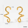 Wholesale Women's Creative Exquisite Line Spiral Geometric Stainless Steel Vacuum Plating Earrings