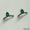 Wholesale Women's Creative Geometric Stainless Steel Earrings With Inlaid Zircon And Electroplating High Sweet Wind Design